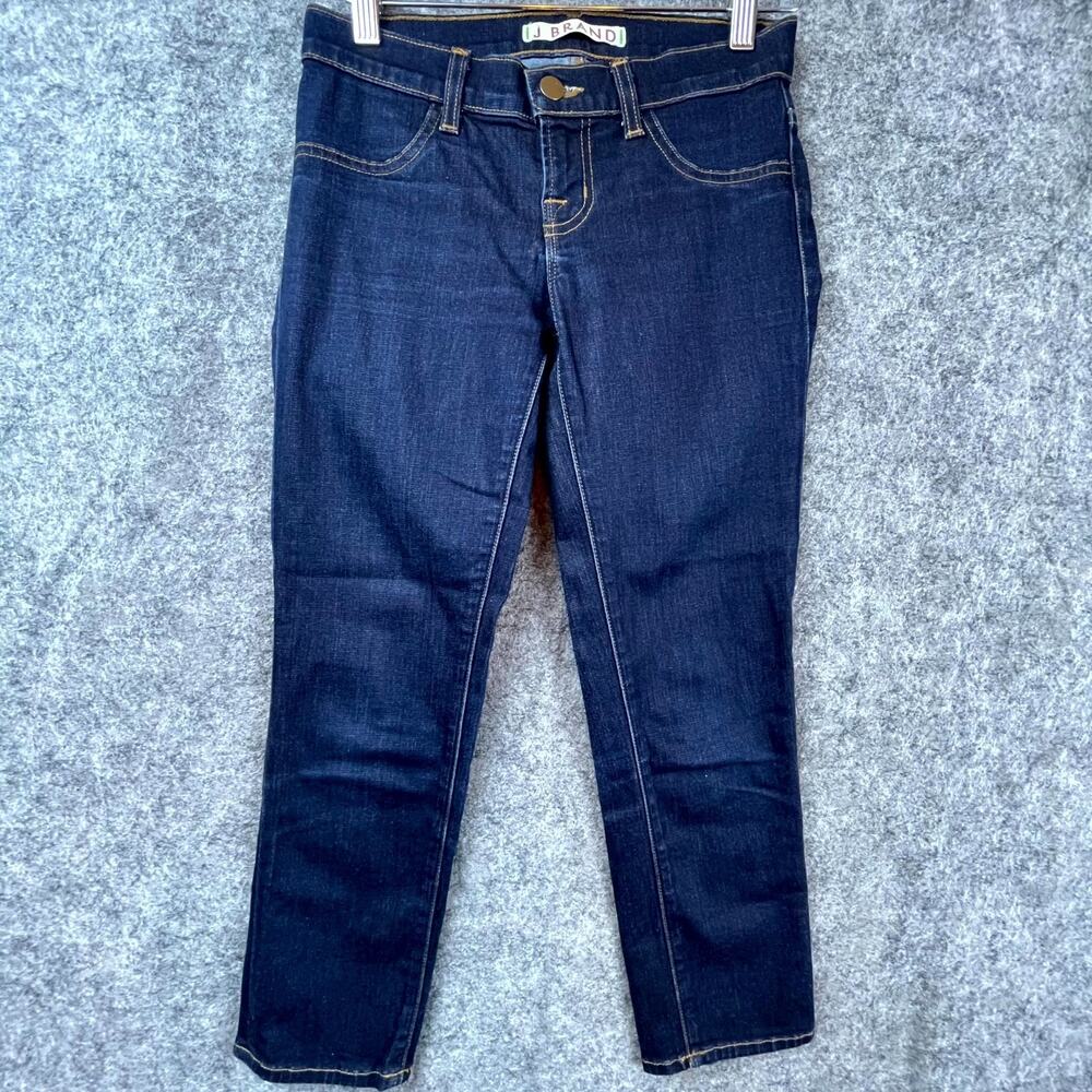 J Brand Jeans Womens 24 Blue Starless Capri Denim Stretch Dark Cropped